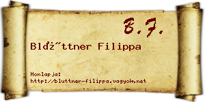 Blüttner Filippa névjegykártya